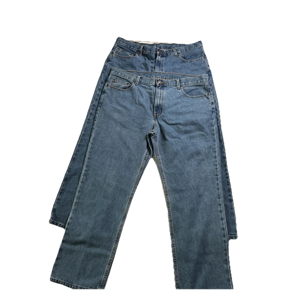 Faded Glory Classic Fit Blue Denim Jeans Mens 38x29 100% Cotton Lot of 2 - Picture 8 of 13